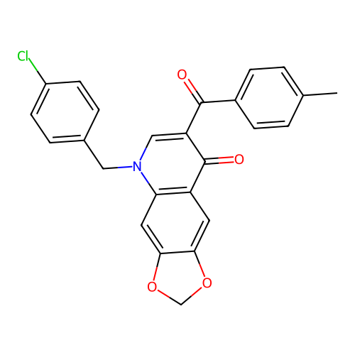 5-[(4-Chlorophenyl)methyl]-7-(4-methylbenzoyl)-[1,3]dioxolo[4,5-g]quinolin-8-one structure