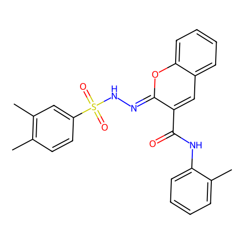 (2Z)-2-[(3,4-dimethylbenzenesulfonamido)imino]-N-(2-methylphenyl)-2H-chromene-3-carboxamide structure