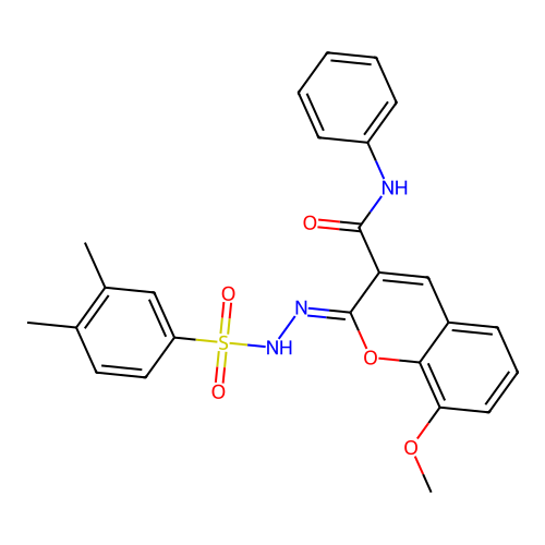 (2Z)-2-[(3,4-dimethylbenzenesulfonamido)imino]-8-methoxy-N-phenyl-2H-chromene-3-carboxamide structure