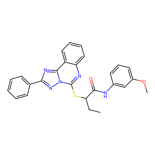 N-(3-methoxyphenyl)-2-({2-phenyl-[1,2,4]triazolo[1,5-c]quinazolin-5-yl}sulfanyl)butanamide structure