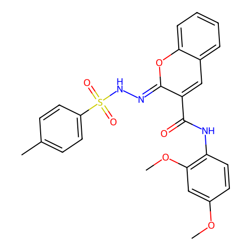 (2Z)-N-(2,4-dimethoxyphenyl)-2-[(4-methylbenzenesulfonamido)imino]-2H-chromene-3-carboxamide structure