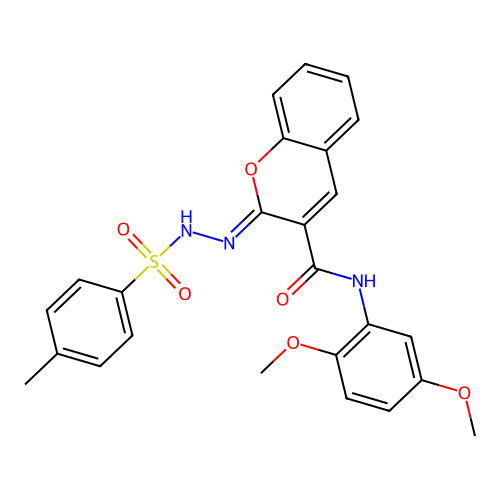 (2Z)-N-(2,5-dimethoxyphenyl)-2-[(4-methylbenzenesulfonamido)imino]-2H-chromene-3-carboxamide structure