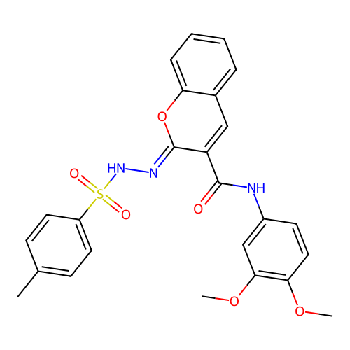 (2Z)-N-(3,4-dimethoxyphenyl)-2-[(4-methylbenzenesulfonamido)imino]-2H-chromene-3-carboxamide structure