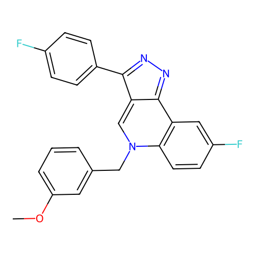 8-Fluoro-3-(4-fluorophenyl)-5-[(3-methoxyphenyl)methyl]pyrazolo[4,3-c]quinoline structure