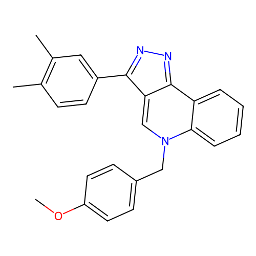 3-(3,4-dimethylphenyl)-5-[(4-methoxyphenyl)methyl]-5H-pyrazolo[4,3-c]quinoline structure