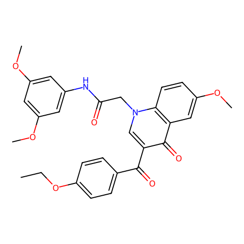 N-(3,5-dimethoxyphenyl)-2-[3-(4-ethoxybenzoyl)-6-methoxy-4-oxo-1,4-dihydroquinolin-1-yl]acetamide structure