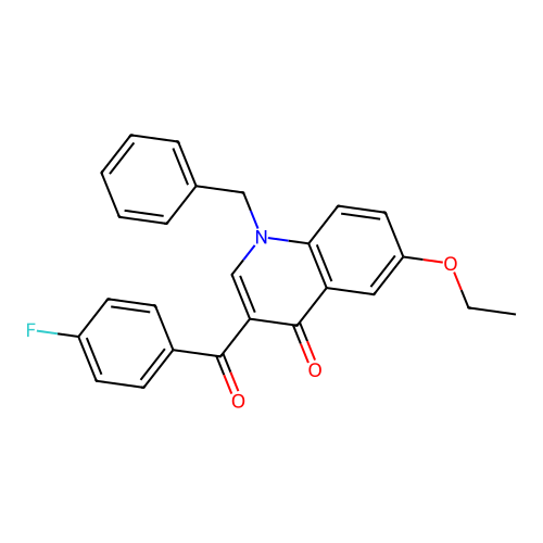 1-Benzyl-6-ethoxy-3-(4-fluorobenzoyl)quinolin-4-one structure