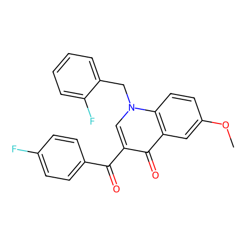 3-(4-Fluorobenzoyl)-1-[(2-fluorophenyl)methyl]-6-methoxyquinolin-4-one structure