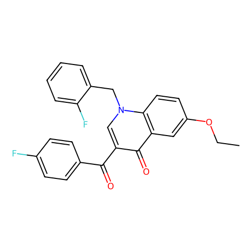 6-Ethoxy-3-(4-fluorobenzoyl)-1-[(2-fluorophenyl)methyl]quinolin-4-one structure