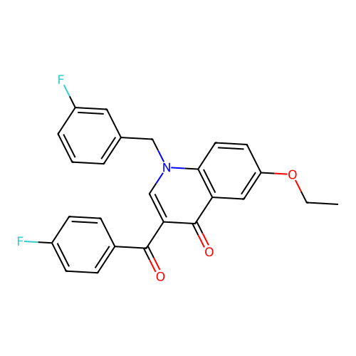 6-Ethoxy-3-(4-fluorobenzoyl)-1-[(3-fluorophenyl)methyl]quinolin-4-one structure