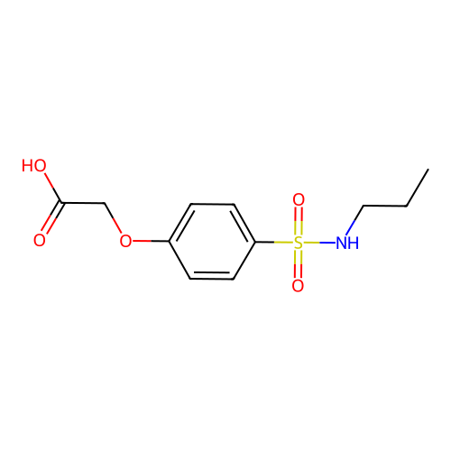 [4-(Propylsulfamoyl)phenoxy]acetic acid structure