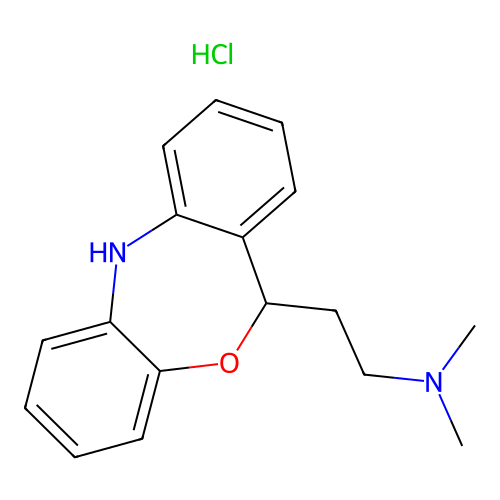dl-11-(2-N-Dimethylaminoethyl)-dibenzo(b,e)(1,4)oxazepine hydrochloride structure