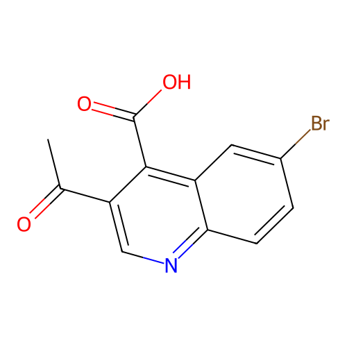 3-Acetyl-6-bromoquinoline-4-carboxylic acid structure