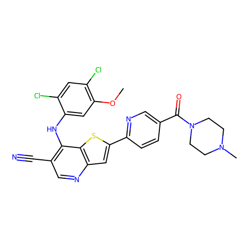 Thieno[3,2-b]-pyridine-6-carbonitrile 18 structure