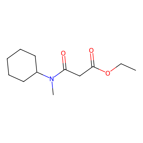 Ethyl 3-[cyclohexyl(methyl)amino]-3-oxopropanoate structure