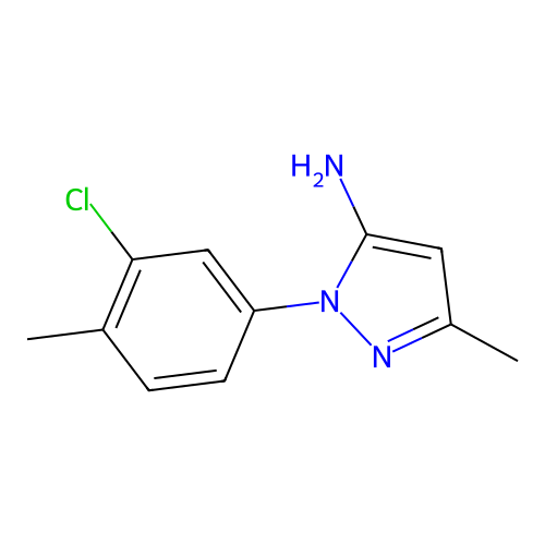 1-(3-chloro-4-methylphenyl)-3-methyl-1H-pyrazol-5-amine structure