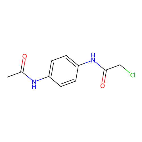 N-[4-(acetylamino)phenyl]-2-chloroacetamide structure