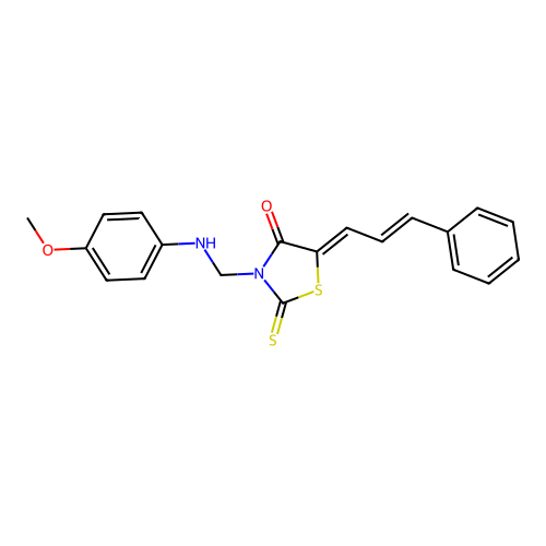 (5E)-3-[(4-methoxyanilino)methyl]-5-[(E)-3-phenylprop-2-enyl structure
