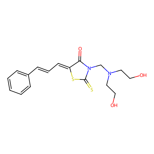 (5E)-3-[[bis(2-hydroxyethyl)amino]methyl]-5-[(E)-3-phenylpro structure
