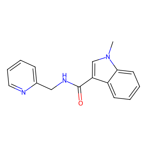 1-methyl-N-(pyridin-2-ylmethyl)indole-3-carboxamide structure