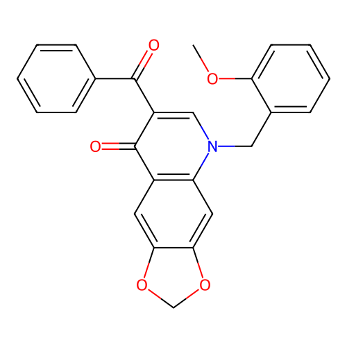 7-benzoyl-5-[(2-methoxyphenyl)methyl]-2H,5H,8H-[1,3]dioxolo[4,5-g]quinolin-8-one structure