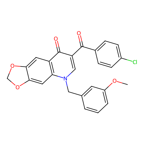 7-(4-chlorobenzoyl)-5-[(3-methoxyphenyl)methyl]-2H,5H,8H-[1,3]dioxolo[4,5-g]quinolin-8-one structure