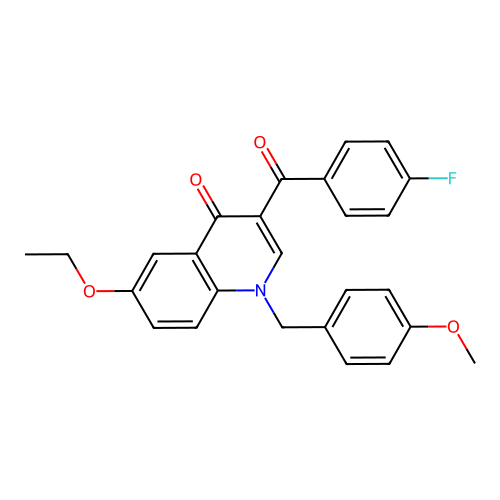 6-Ethoxy-3-(4-fluorobenzoyl)-1-[(4-methoxyphenyl)methyl]quinolin-4-one structure