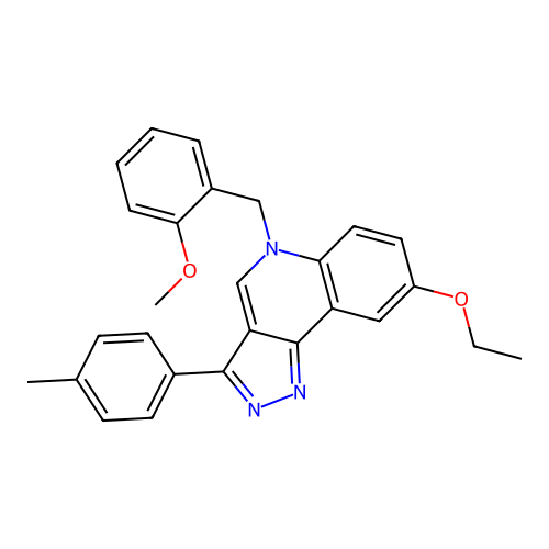 8-Ethoxy-5-[(2-methoxyphenyl)methyl]-3-(4-methylphenyl)pyrazolo[4,3-c]quinoline structure