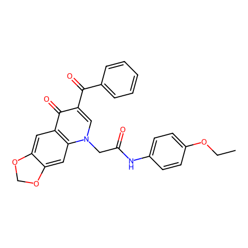 2-(7-benzoyl-8-oxo-[1,3]dioxolo[4,5-g]quinolin-5-yl)-N-(4-ethoxyphenyl)acetamide structure