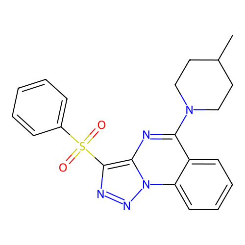 3-(Benzenesulfonyl)-5-(4-methylpiperidin-1-yl)triazolo[1,5-a]quinazoline structure