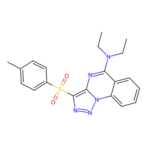 N,N-diethyl-3-(4-methylphenyl)sulfonyltriazolo[1,5-a]quinazolin-5-amine structure