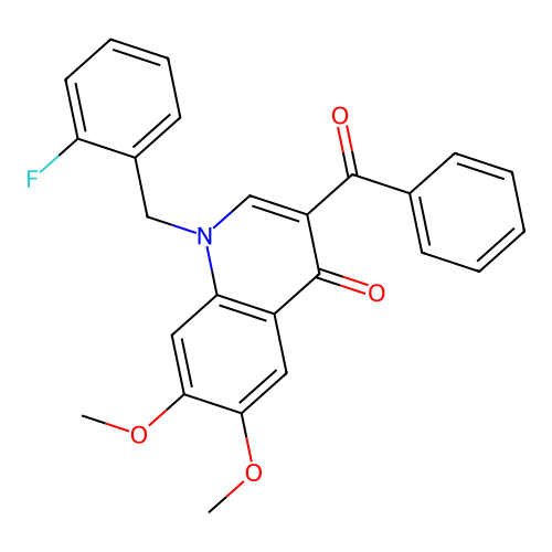 3-Benzoyl-1-[(2-fluorophenyl)methyl]-6,7-dimethoxy-1,4-dihydroquinolin-4-one structure