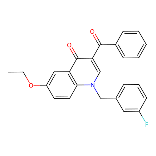 3-Benzoyl-6-ethoxy-1-[(3-fluorophenyl)methyl]quinolin-4-one structure