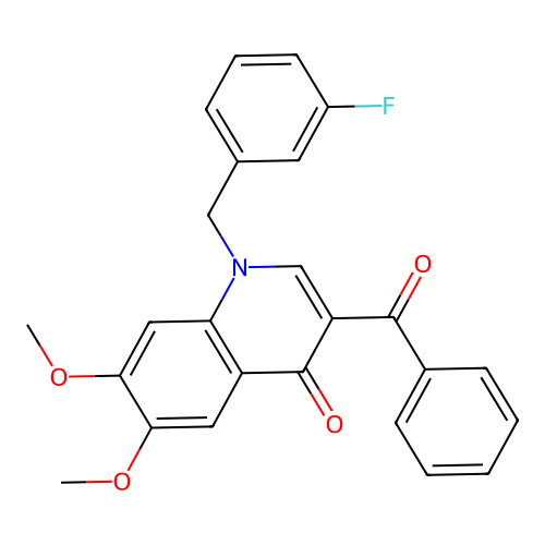 3-Benzoyl-1-[(3-fluorophenyl)methyl]-6,7-dimethoxy-1,4-dihydroquinolin-4-one structure