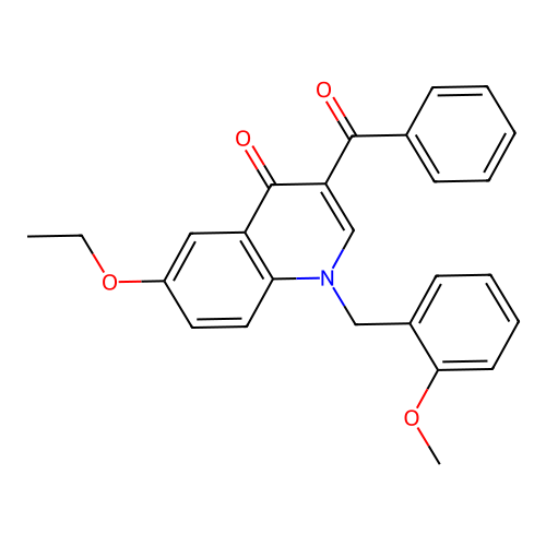 3-Benzoyl-6-ethoxy-1-[(2-methoxyphenyl)methyl]-1,4-dihydroquinolin-4-one structure