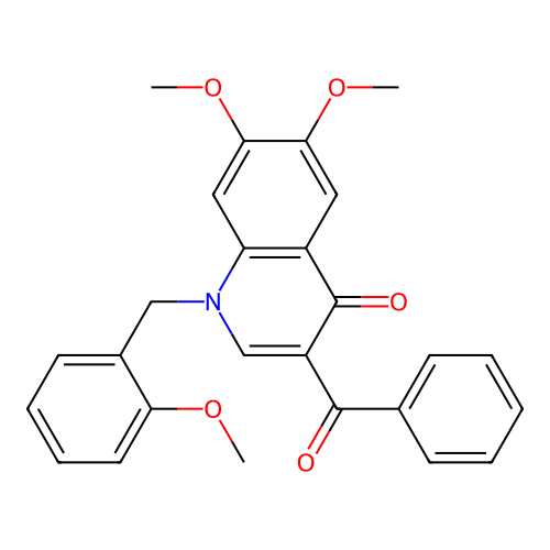 3-Benzoyl-6,7-dimethoxy-1-[(2-methoxyphenyl)methyl]-1,4-dihydroquinolin-4-one structure