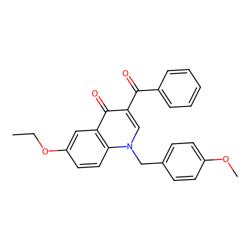 3-Benzoyl-6-ethoxy-1-[(4-methoxyphenyl)methyl]quinolin-4-one structure
