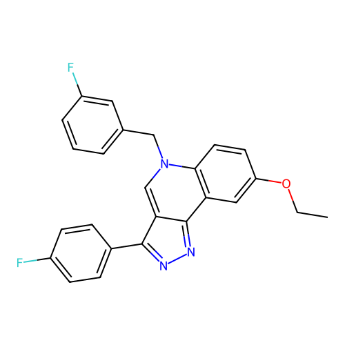 8-Ethoxy-3-(4-fluorophenyl)-5-[(3-fluorophenyl)methyl]pyrazolo[4,3-c]quinoline structure