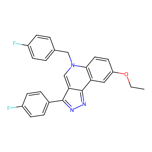 8-Ethoxy-3-(4-fluorophenyl)-5-[(4-fluorophenyl)methyl]pyrazolo[4,3-c]quinoline structure