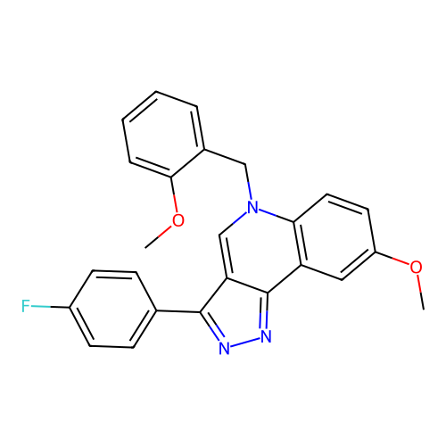 3-(4-Fluorophenyl)-8-methoxy-5-[(2-methoxyphenyl)methyl]pyrazolo[4,3-c]quinoline structure