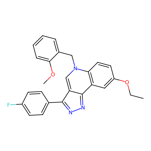 8-Ethoxy-3-(4-fluorophenyl)-5-[(2-methoxyphenyl)methyl]pyrazolo[4,3-c]quinoline structure