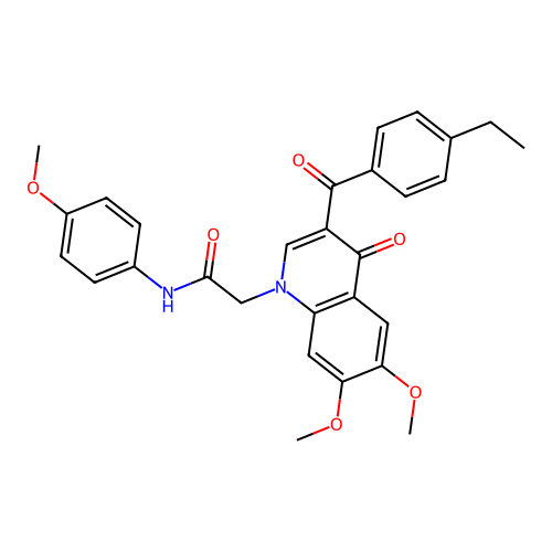 2-[3-(4-ethylbenzoyl)-6,7-dimethoxy-4-oxo-1,4-dihydroquinolin-1-yl]-N-(4-methoxyphenyl)acetamide structure
