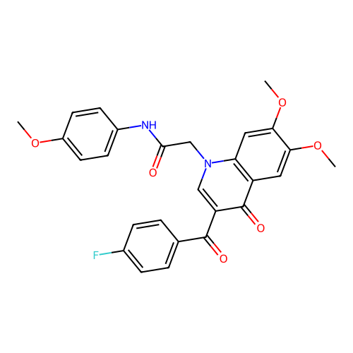 2-[3-(4-fluorobenzoyl)-6,7-dimethoxy-4-oxo-1,4-dihydroquinolin-1-yl]-N-(4-methoxyphenyl)acetamide structure