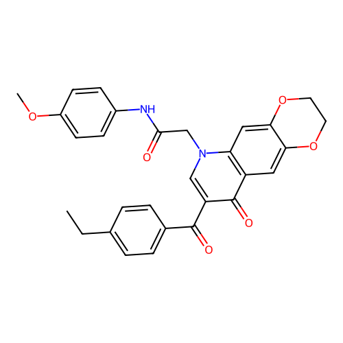 2-[8-(4-ethylbenzoyl)-9-oxo-2H,3H,6H,9H-[1,4]dioxino[2,3-g]quinolin-6-yl]-N-(4-methoxyphenyl)acetamide structure