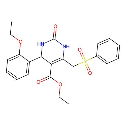 ethyl 6-[(benzenesulfonyl)methyl]-4-(2-ethoxyphenyl)-2-oxo-1,2,3,4-tetrahydropyrimidine-5-carboxylate structure