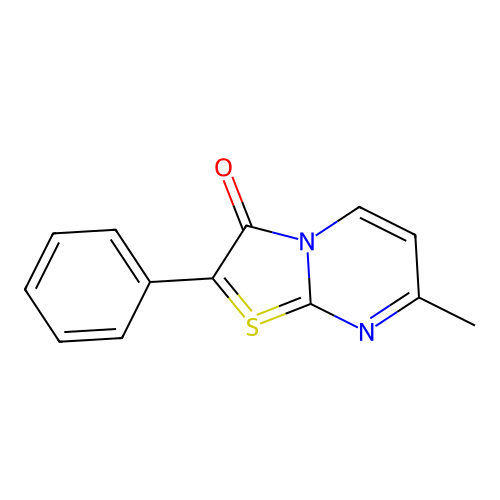Thiazolo(3,2-a)pyrimidin-4-ium, 3-hydroxy-7-methyl-2-phenyl-, hydroxide, inner salt structure