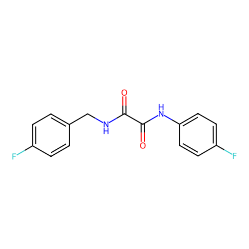 N'-(4-fluorophenyl)-N-[(4-fluorophenyl)methyl]oxamide structure