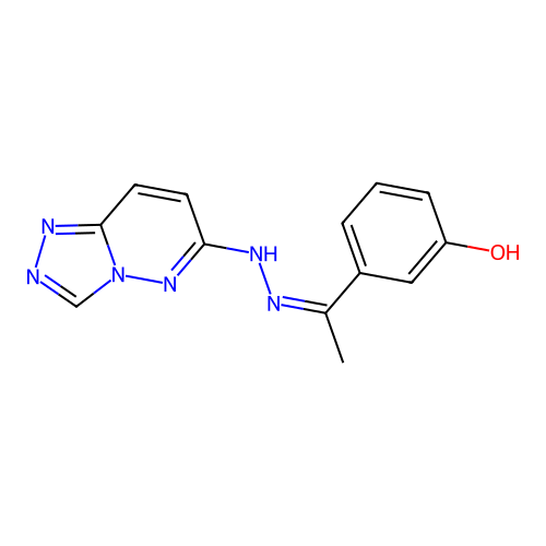 (Z)-3-(1-(2-([1,2,4]triazolo[4,3-b]pyridazin-6-yl)hydrazono)ethyl)phenol structure