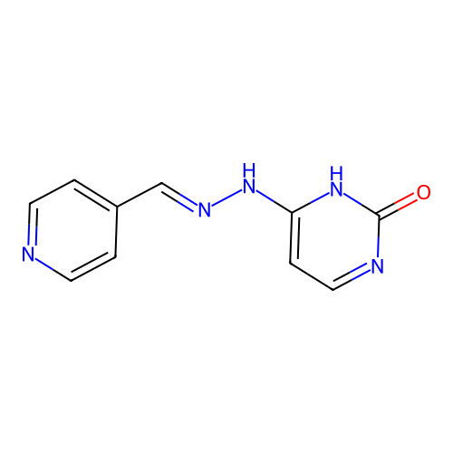 1H-Pyrimidin-2-one, 4-(N'-pyridin-4-ylmethylenehydrazino)- structure