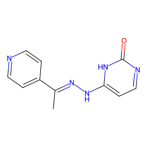 1H-Pyrimidin-2-one, 4-[N'-(1-pyridin-4-ylethylidene)hydrazino]- structure